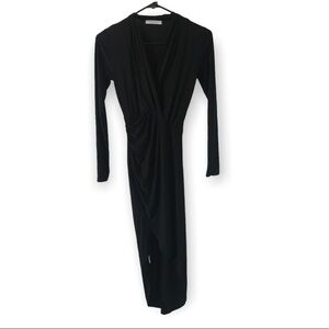 3/$15 Weekend black wrap midi dress (D3)